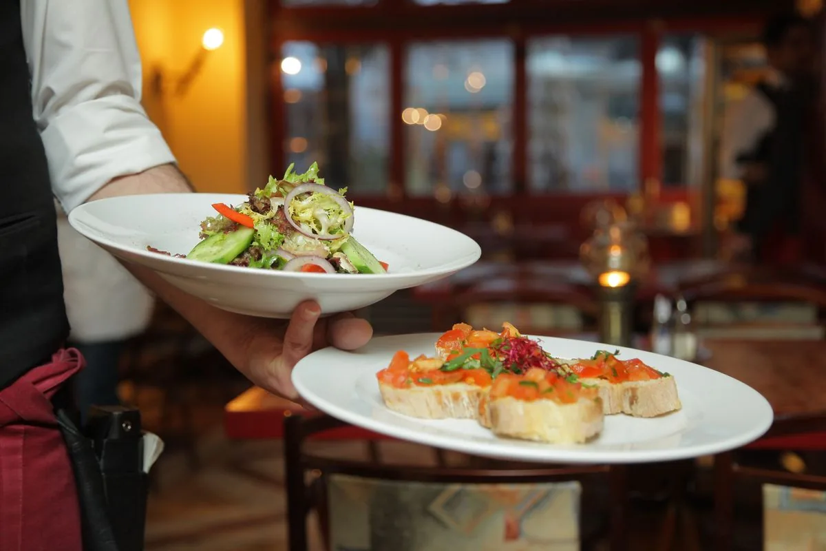 Restaurant hospitality with freshly prepared dishes